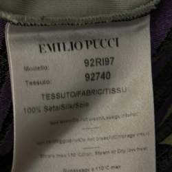 Emilio Pucci Multicolor Floral Print Silk Midi Dress M