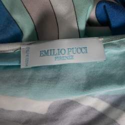 Pre Owned تي شيرت بكم طويل إيمي لليو بوسي تريكو مطبوع متعدد الألوان مقاس صغير - سمول