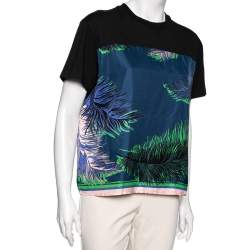 مملوكة مسبقًا Emilio Pucci Multicolor Tropical Printed Cotton Short Sleeves Top M 