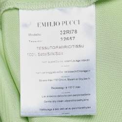 Pre Owned توبإيميلو بوسي حرير مزخرف أخضر مقاس واحد - وان سايز