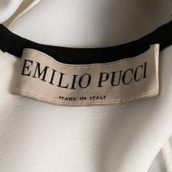 مملوكة مسبقًا Emilio Pucci White Crepe Sequin Embellished Mini Dress M