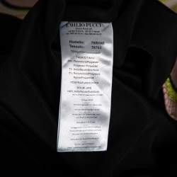 Pre Owned فستان قصير إميليو بوتشي جاكار مموج وردي وأخضر مقاس متوسط - ميديوم 