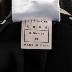 Pre Owned Emilio Pucci Black Leather Fitted Pants M