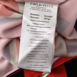 Emilio Pucci Multicolor Abstract Print Stretch Knit Skirt M