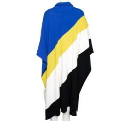 Emilio Pucci Color Block Wool Turtle Neck Poncho S