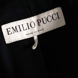 Emilio Pucci Multicolor Printed Silk & Cotton Hook Front Jacket M