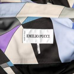 Pre Owned Emilio Pucci Multicolor Printed Jersey Midi Dress M