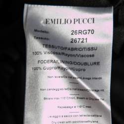 Pre Owned Emilio Pucci Multicolor Printed Jersey Midi Dress M