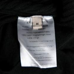 Pre Owned Emilio Pucci Black Wool Knit Turtleneck Top M