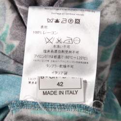 Pre Owned Emilio Pucci Multicolor Printed Jersey Short Sleeve Dress L