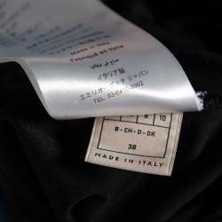 Pre Owned Emilio Pucci Multicolored Printed Silk Overlay Paneled Asymmetric Dress M