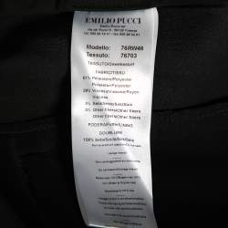 Pre Owned Emilio Pucci Pink & Green Wave Jacquard Short Skirt M