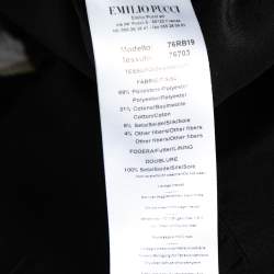 Pre Owned Emilio Pucci Pink & Green Wave Jacquard Blazer M