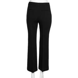 Pre Owned Emilio Pucci Black Wool Flared Leg Trousers M