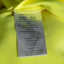 Pre Owned Emilio Pucci Yellow Silk Bead Embellished Kaftan Dress M 