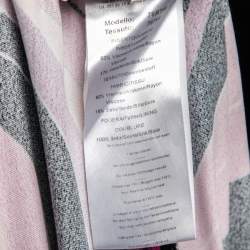 Pre Owned Emilio Pucci Pink Printed Velour Sweatpants M