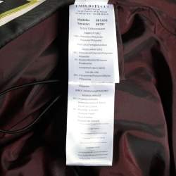 Emilio Pucci Multicolor Printed Sateen Quilted Zip Front Coat S