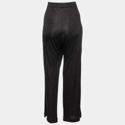Pre Owned Emilio Pucci Black Jersey Straight Trouser L