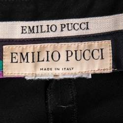 Pre Owned Emilio Pucci Black Jersey Straight Trouser L