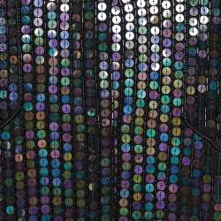 Pre Owned Emilio Pucci Metallic Sequin & Bead Embellished Silk Button Front Shirt Dress L