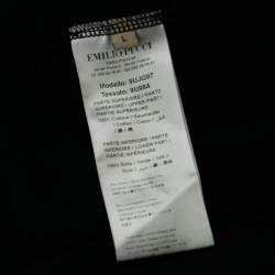 Pre Owned Emilio Pucci Black Cotton & Silk Short Sleeve T-Shirt Dress L