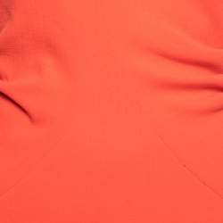Emilio Pucci Coral Wool Gathered Detail Sleeveless Dress S