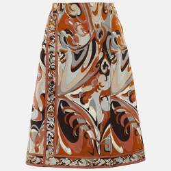 Emilio Pucci Multicolor Printed Virgin Wool Skirt M