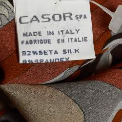 مملوكة مسبقًا Emilio Pucci Multicolor Sheer Silk Button Front Top M