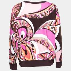 Emilio Pucci Multicolor Printed Cotton Sweatshirt M