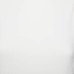 Pre Owned Emilio Pucci Light Cream Wool Crepe Short Dress S