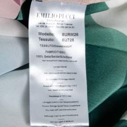 Pre Owned Emilio Pucci Multicolor Printed V-Neck Blouse M