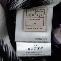 Pre Owned Emilio Pucci Multicolor Printed Silk Ruffled Sleeve Blouse S