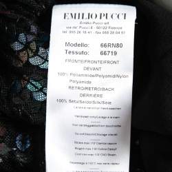 Emilio Pucci Black Sequin Embellished Tulle & Silk Sleeveless Top M