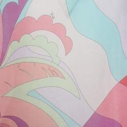 Pre Owned Emilio Pucci Multicolor Printed Cotton Kaftan Dress One Size