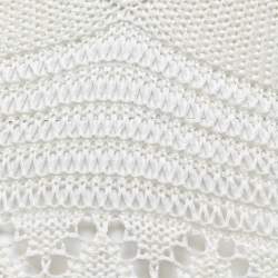 Pre Owned Emilio Pucci Cream Cotton Crochet Long Dress M