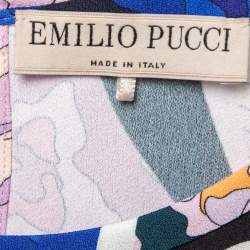Emilio Pucci Multicolor Printed Crepe Top M