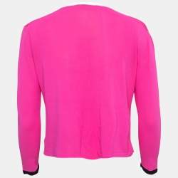 Emilio Pucci Pink Knit Button Front Cardigan M