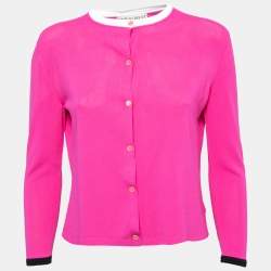 Emilio Pucci Pink Knit Button Front Cardigan M