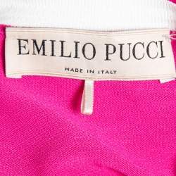 Emilio Pucci Pink Knit Button Front Cardigan M