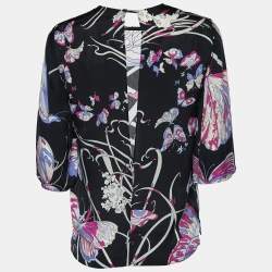 Emilio Pucci Multicolor Printed Silk Top S