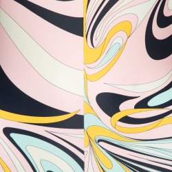 Emilio Pucci Pink Printed Stretch Jersey Scoop Back Jumpsuit S