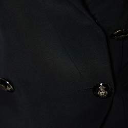 Pre Owned Emilio Pucci Black Silk & Lace Back Detail Jumpsuit M