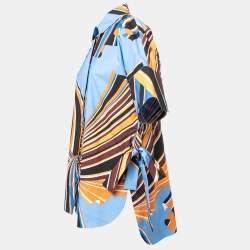 Emilio Pucci Multicolor Printed Cotton Button Front Shirt M