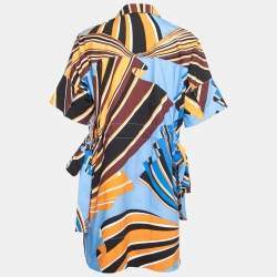 Emilio Pucci Multicolor Printed Cotton Button Front Shirt M