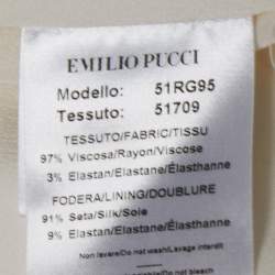 Pre Owned Emilio Pucci White Crepe Chain Halter Neck Mini Dress S 