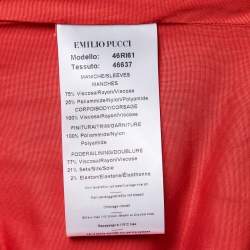 Emilio Pucci Red Jersey & Lace Knot Detail Midi Dress S