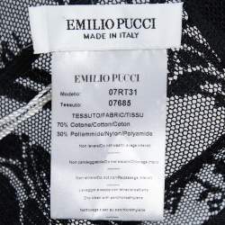 Pre Owned Emilio Pucci Black Floral Lace Leggings S