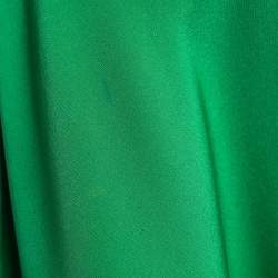 Emilio Pucci Green Silk Embellished Neck Detail Long Dress S 