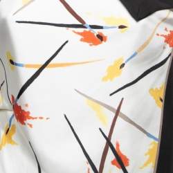 Emilio Pucci White Floral Printed Silk Asymmetrical Top M