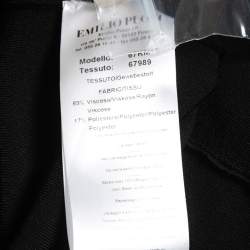 Pre Owned Emilio Pucci Black Knit High Neck Pullover M